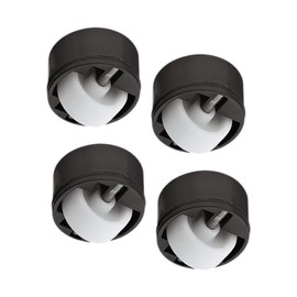 Gedotec Furniture Castor for Drilling in Transport Castors without Brake, Total Diameter 36 mm, Plastic Transport Castor, Stud Roller with 50 kg Load Capacity, Hard Tread, Pack of 4, Furniture Glider