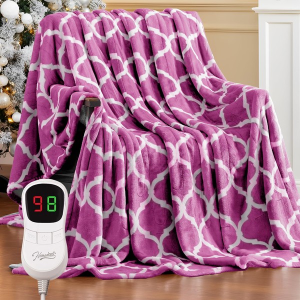 Homemate Heated Blanket Electric Throw - 50“x60“ Heating Blanket with