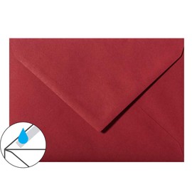 Paper24 Envelopes B6 120 g/m² 12.5 x 17.5 cm for Weddings, Birthdays, Crafts in Bordeaux Colour, Pack of 25