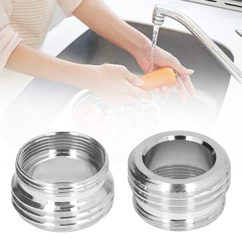 2 Sets Faucet Adapter Straight Thread 15/16in Male 27/32in Female
