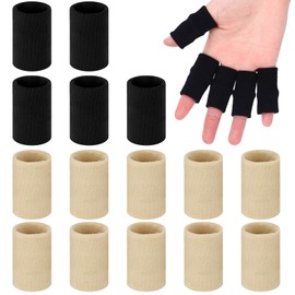 20Pcs Finger Sleeves Protectors, Sport Finger Sleeves Finger Compression Sleeve Finger Pads Finger Splints Thumb Finger Brace Finger Support Elastic Thumb Sleeves for Basketball,Tennis,Outdoor Sports