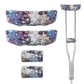 Crutches Padding Universal Crutch Pads and Hand Grips Covers Pads for Crutches Comfortable Crutch Cushion Underarm Crutch Accessories(2 Pairs,GP01)