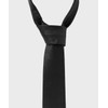 Nonblank Non-Blank FAUX Leather Slim Tie_BLACK