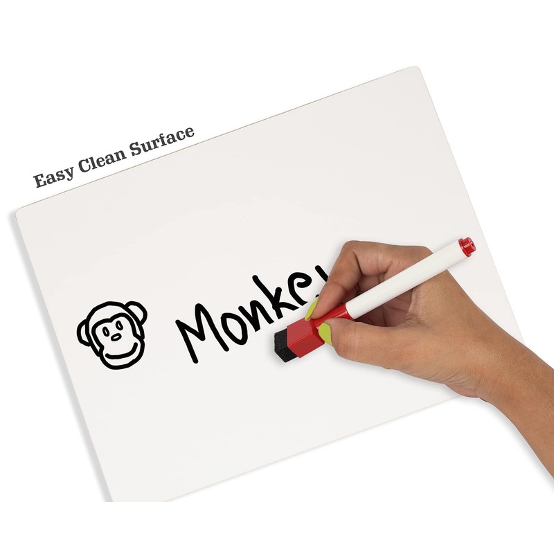 Inkdotpot Double Sided Plain White Dry Erase Drawing Lapboard for
