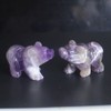 1.5'' Hand Carved Mixed Gemstone Crystal Bear Figurine Animal Carving