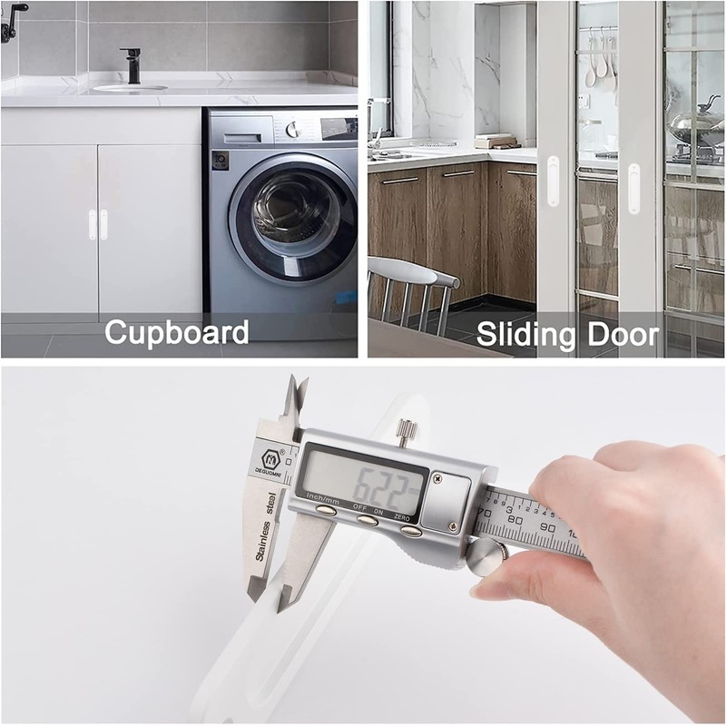 MOROBOR 180MM Oval Recessed Sliding Door Pulls, 2pcs Warm White