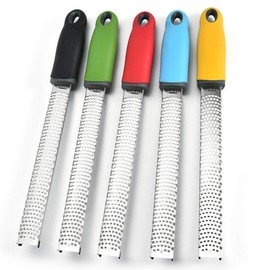 Hoshen 5 Colors Stainless Steel Lemon Grater, Multifunctional Cheese Grater, Sharp Stainless Steel Blade and Protective Cover, Safe Dishwasher - Red