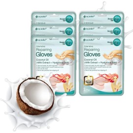 6 PAIRS of Epielle Intensive Repairing Gloves Mask for Dry Hands