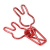 100pcs Binder Clips Cute Rabbit Shape Strong Clamping Force Metal