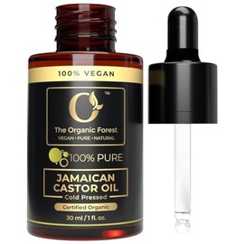 Aceite de ricino jamaicano negro orgánico – 100% puro, prensado en frío, sin refinar – Lo mejor para cabello, piel, cejas y pestañas – Ayuda a un cabe