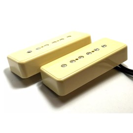 Dragonfire DFG Soapbar P90 Set, AlNiCo Soft Wound Vintage Performance Pickups, Color Choice - Cream
