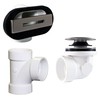Westbrass D493244LD-07 19" Bath Waste Assembly with Tip-Toe Drain Plug