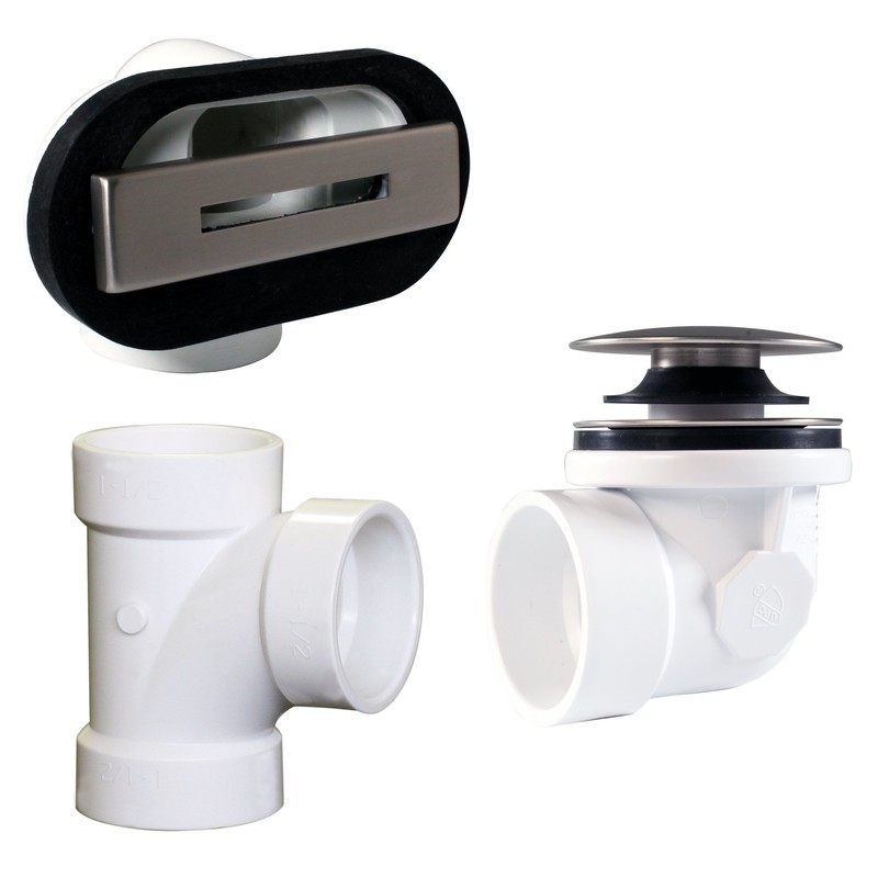 Westbrass D493244LD-07 19" Bath Waste Assembly with Tip-Toe Drain Plug