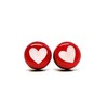 Hearts 10 mm Stud Earrings, Handmade, Posts for Sensitive Ears