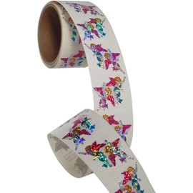 Bulk Roll Prismatic Stickers, Angel/Peace on Earth (50 Repeats)