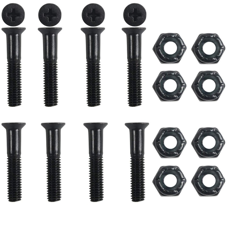 Dimebag Hardware Skateboard Mounting Nuts and Bolts 1" Phillips -