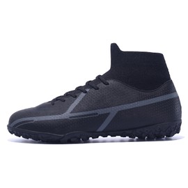 Football Cleats Men Indoor Training Soccer Shoes High-Top Womens Soccer Cleats Zapatos De Futbol para Niños Zapatos De Futbol para Hombres,Black,US Men 8