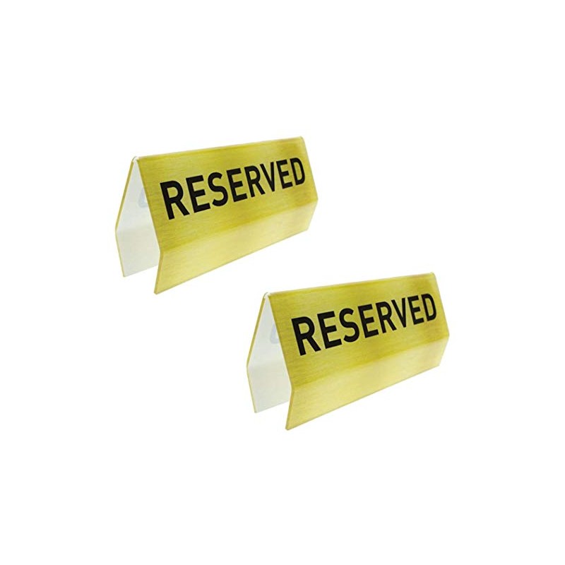 Reserved Signs Chairs or Thin Pew Clamp - On Gold