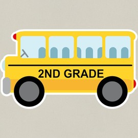 CafePress 2ND GRADE SCHOOL BUS Canvas Tote Top Zipper Closure