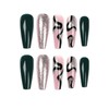 GXOIPNS Long Coffin Shape Acrylic False Nails, 24 Pcs (1