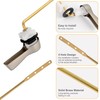 Hibbent Universal Metal Front Mount Toilet Handle Replacement Kit, Brass