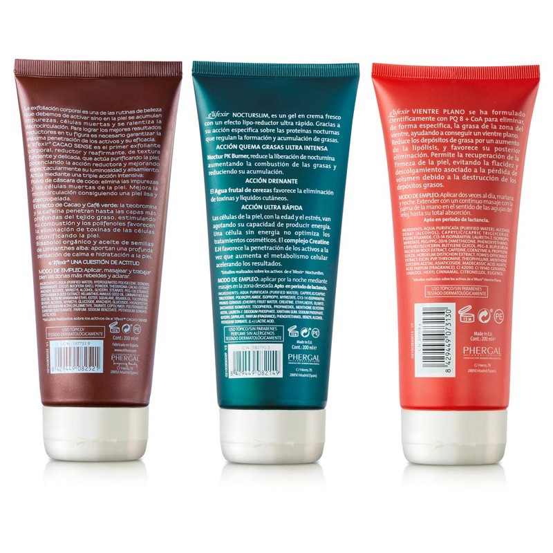 Elifexir Pack of 3 Cacao Sense + Nocturslim + Vientre