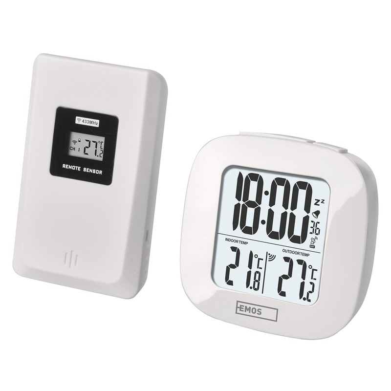 EMOS Digital Thermometer with Outdoor Sensor, Indoor and Outdoor Thermometer