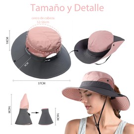 KKSMETIS Sombrero de Visera para Mujer,Sombrero de Visera para Mujer Gorras Deportivas,Sombrero con Protección Solar UV Plegable Sombrero para Sol Mujer(Rosado)
