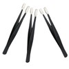 jojofuny 3pcs Stainless Steel Eyelash Applicator Tweezers for Makeup and