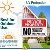 Private Property No Soliciting Loitering Trespassing Sign, 7" x 10"