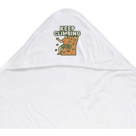 Azeeda 'Keep Climbing' Baby Hooded Towel (HT00037760)