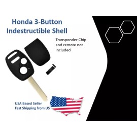 Unbranded Honda 3 Button Remote Head Key Indestructible Shell Replacement