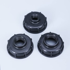 Laisomeke IBC tank Tote Adapter, S60*6 60mm Coarse Thread with outlet 1/2“，3/4”，1“ 3 different size fine Thread Water Hose IBC tote Adapter for Garden Hose Drain Plug Connector