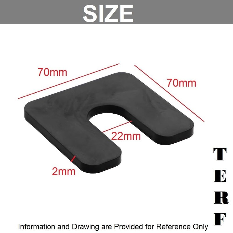 TERF® 70mm X 70mm X 2mm with 22mm Slots Heavy