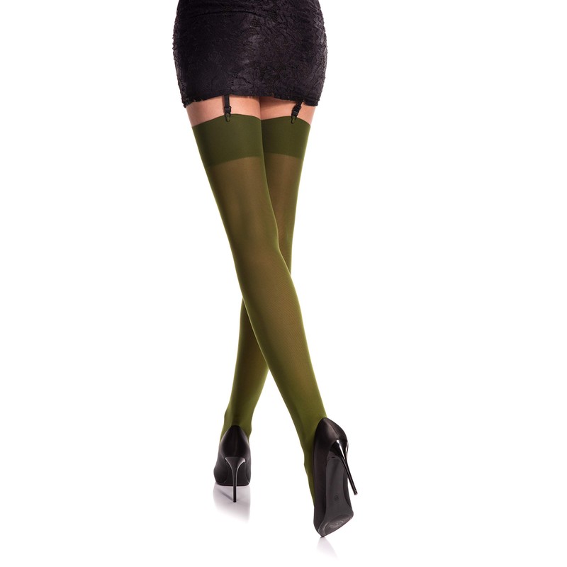 Romartex Stockings 40 Denier Opaque Plain, L, green