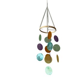 BEAGLE CAT Natural Seashell Wind Chime, Colorful Seashell Wind Chime, Shell, Stylish, Windowsill, Cute, Hanging Type
