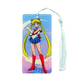1pc Anime Female Warrior Bookmark - Sailor Cartoon Acrylic Cartoon Bookmarks for Fans Bookworms, Reading Marker Book Accessories, Holiday Gifts, Christmas Gifts (SQ1736)