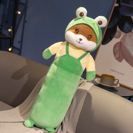 HUG HUG Froggy | Cute Frog Stuffed Animal - Long Body Hugging Toy for Anxiety & Sleep, Soft Plush Emotional Support Pillow for Kids, Adults, Girlfriend, Bed & Room Decor (32.7 Inch)