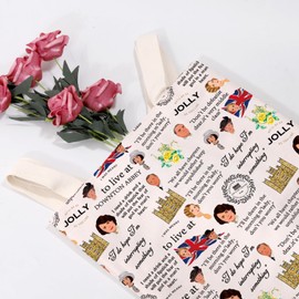 MEIKIUP Downton Garden TV Show Tote Bag Historical Drama Inspired Gift Period Drama Fans Gift Spill the Tea Shoulder Bag (CA DA TB)