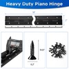 2Pack Heavy Duty Piano Hinge 18 Inch Stainless Steel Black