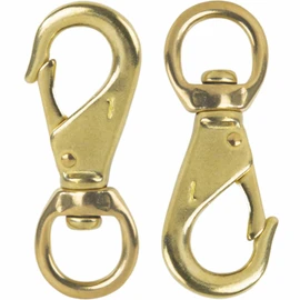 Faneta 3-1/4" Brass Swivel Snap Hooks Heavy Duty 3/4" Swivel Eye - Solid Brass Scuba Diving Clips #1 - Seadog Line, Anchor Lines, Bags, Belting, Leashes, Straps, Luggage, Leathercarft (Pack of 2)