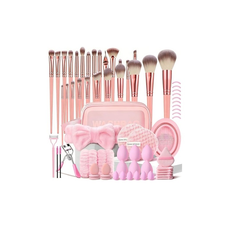 Set de 70 Piezas Brochas de Maquillaje Profesional Completo, Juego