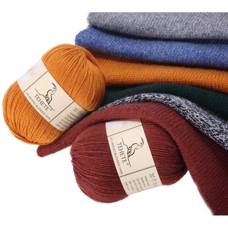 TEHETE Wool for Knitting and 35% Merino Wool Hand Knitting