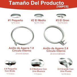 100 Pzs Matriz Dental con Clip de Resorte, Matrices Seccionales Dentales Contorneadas, Caja Dental Sección Perfil Matriz con Anillos Delta y Cuñas Cir
