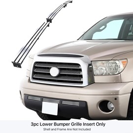 APS Chrome Billet Grille Grill Insert Compatible with Toyota Tundra 2007 2008 2009 Lower Bumper N19-A95456T