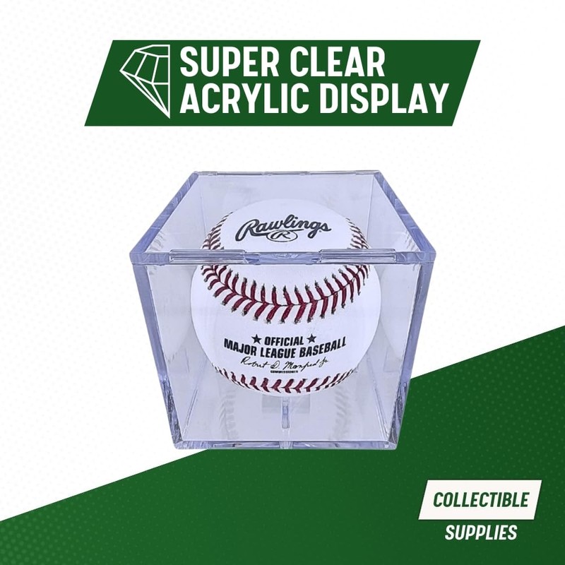 UV Protected Baseball Display Case | Acrylic Baseball Cube Clear