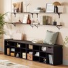 DINZI LVJ Shoe Storage Bench with Cushion, Cubby Shoe Rack