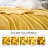 EHEYCIGA Fleece Blanket Mustard Throws for Sofas Fluffy Warm Soft