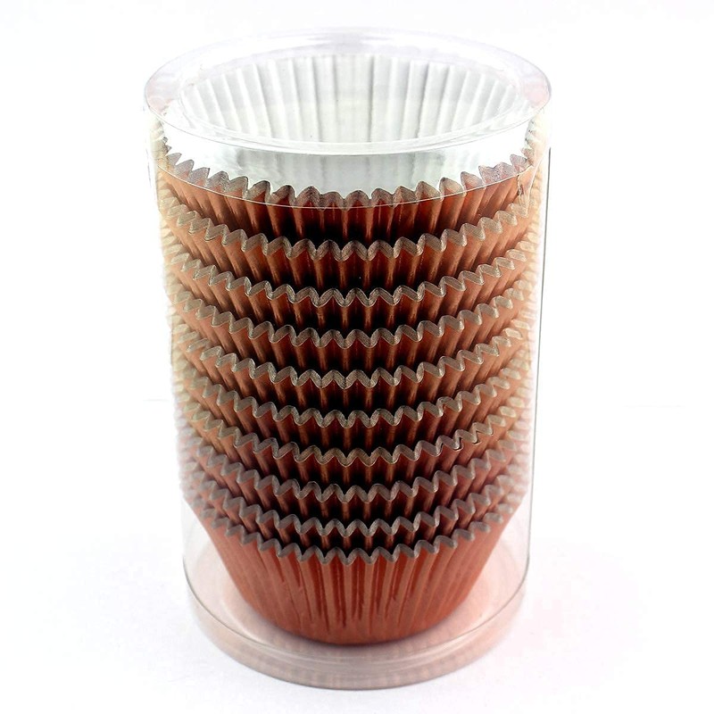 Foil Cupcake Liners Baking Cups Paper Standard Rose Gold, 200