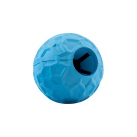 MR. WUFF Pelota Mordible para Perro, Juguete Dispensador de Premios, Rellénala de Comida, Duradera y Divertida. (Grande, Azul)